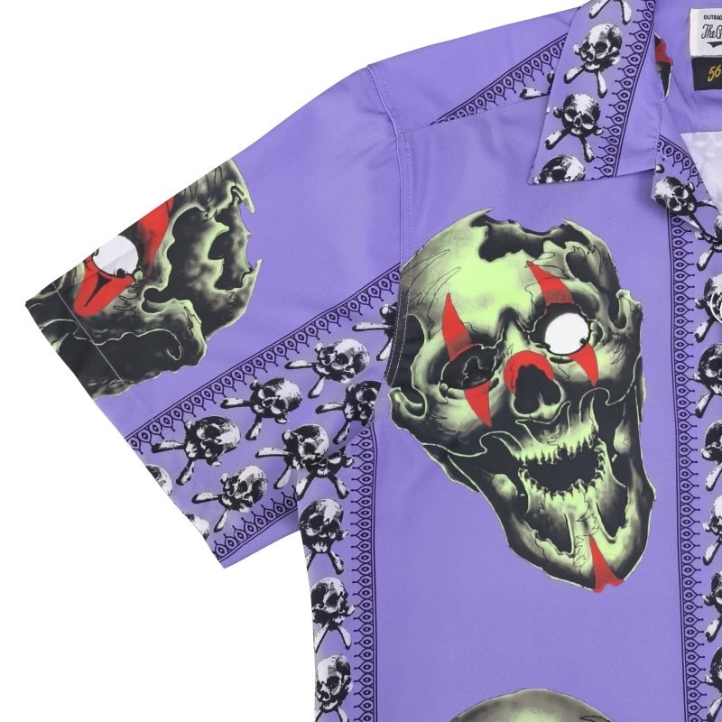 Рубашка Wacko Maria Print With Skulls "Violet" фото № 7