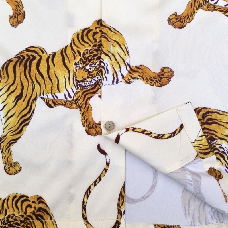 Рубашка Wacko Maria Tiger - Predator "Cream" фото № 2