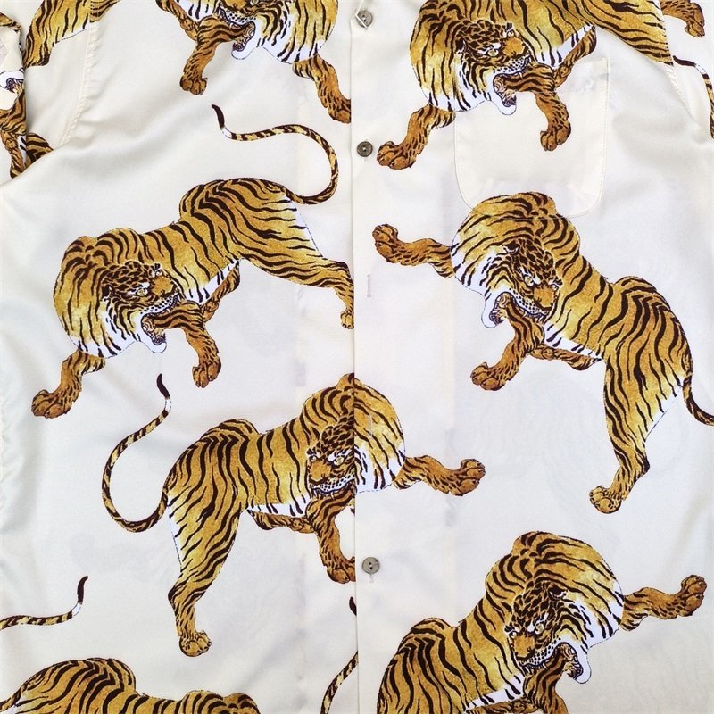 Рубашка Wacko Maria Tiger - Predator "Cream" фото № 3