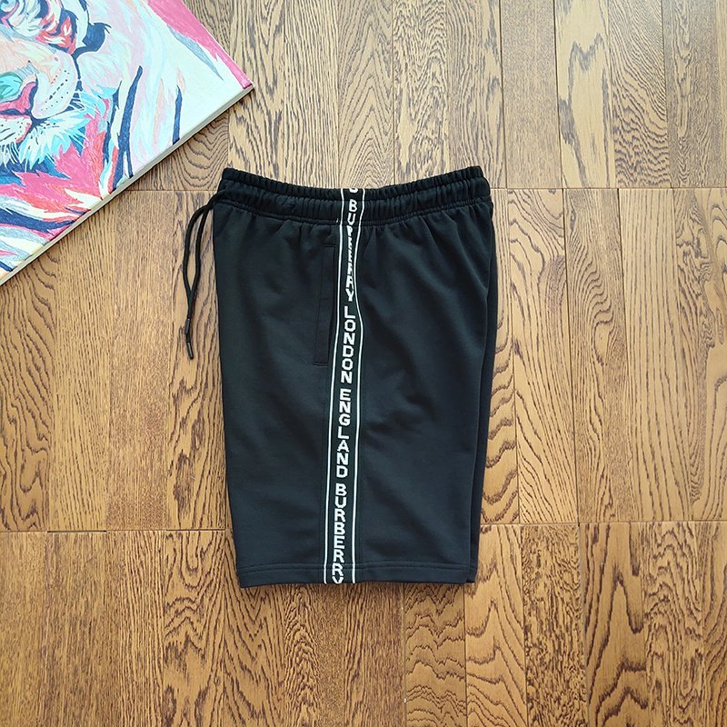 Шорты Burberry With Logo Stripe "Black" фото № 3