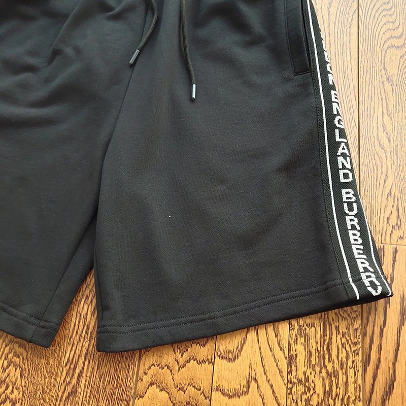 Шорты Burberry With Logo Stripe "Black" фото № 6