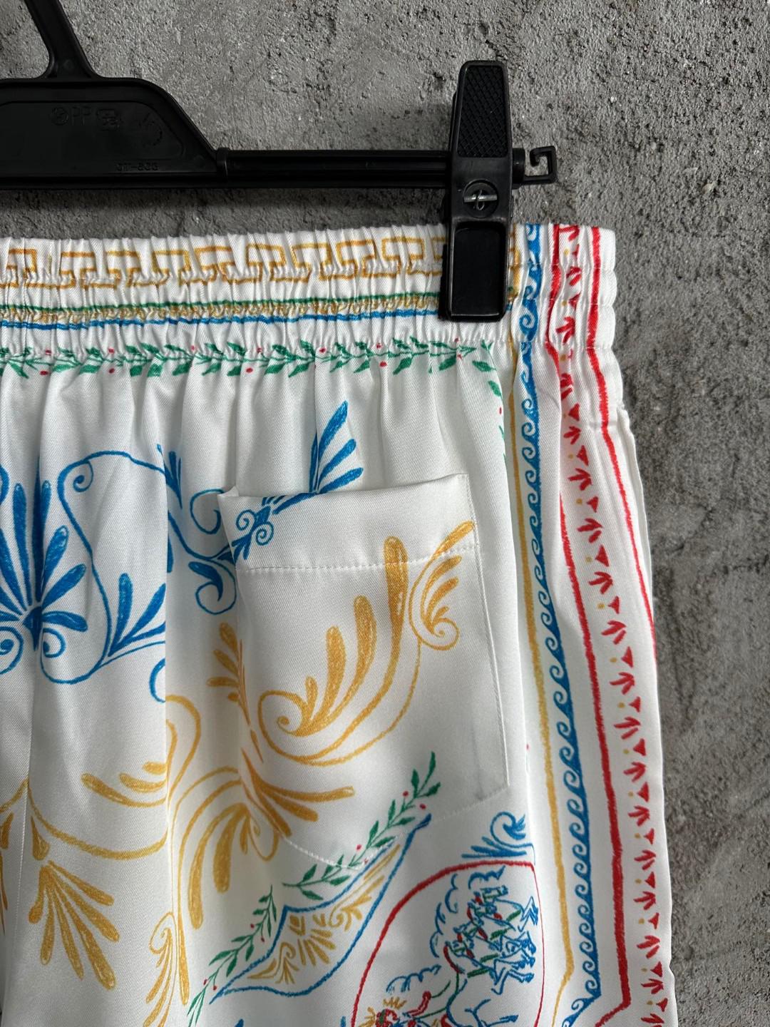 Шорты Casablanca Print Of Greece Blue And Yellow Patterns "Beige фото № 5