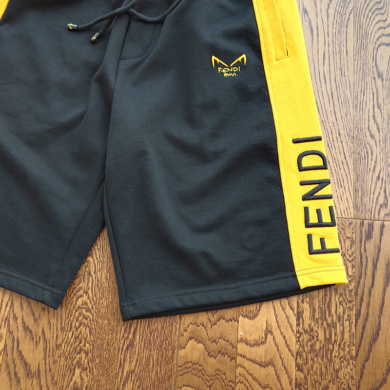 Шорты Fendi Large Logo and Ears "Black" фото № 5