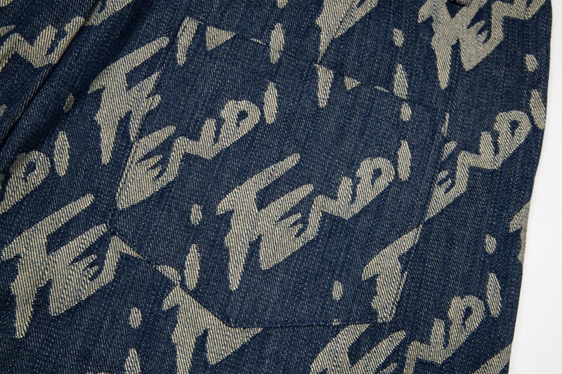 Шорты Fendi Letter Print "Blue/Gray" фото № 2