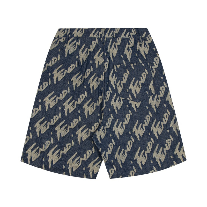 Шорты Fendi Letter Print "Blue/Gray" фото № 6