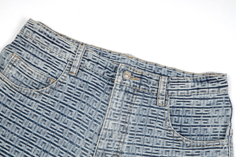 Шорты Givenchy Jeans Printed "Blue/Gray" фото № 5
