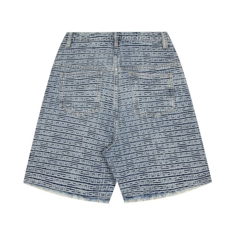 Шорты Givenchy Jeans Printed "Blue/Gray" фото № 6