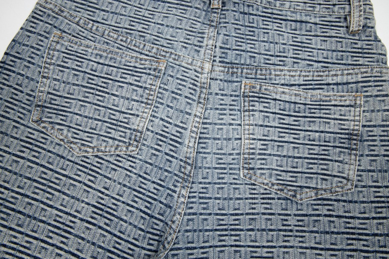 Шорты Givenchy Jeans Printed "Blue/Gray" фото № 7