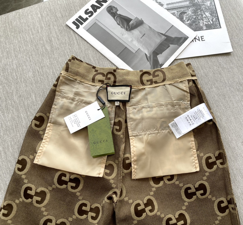 Шорты GUCCI Logos "Beige" фото № 8