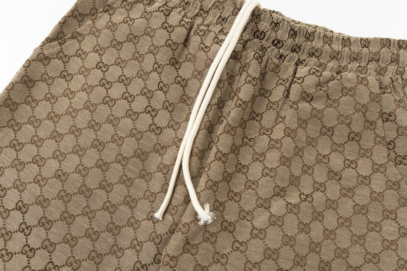 Шорты Gucci With Letter Print - Logo "Brown" фото № 6