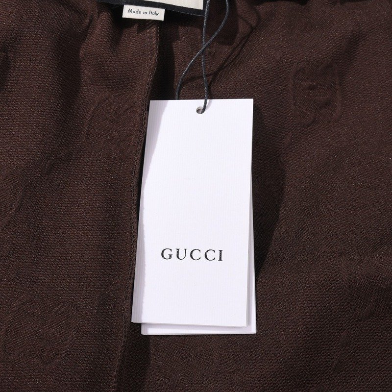 Шорты Gucci With Logo Print "Brown" фото № 2