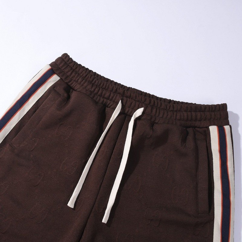 Шорты Gucci With Logo Print "Brown" фото № 6