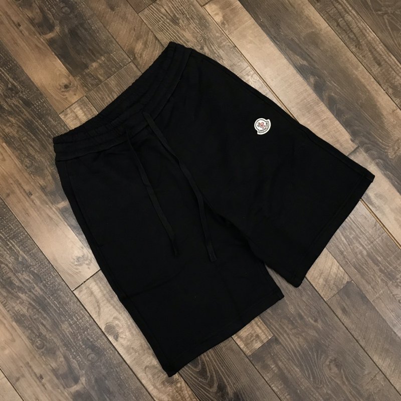 Шорты Moncler With White Emblem "Black" фото № 4