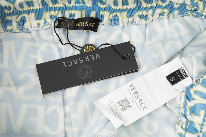 Шорты Versace With The Inscription Of The Brand "Blue" фото № 5