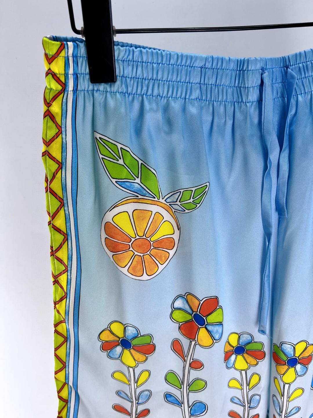 Шорты Casablanca Colorful Flowers Print "Blue" фото № 7