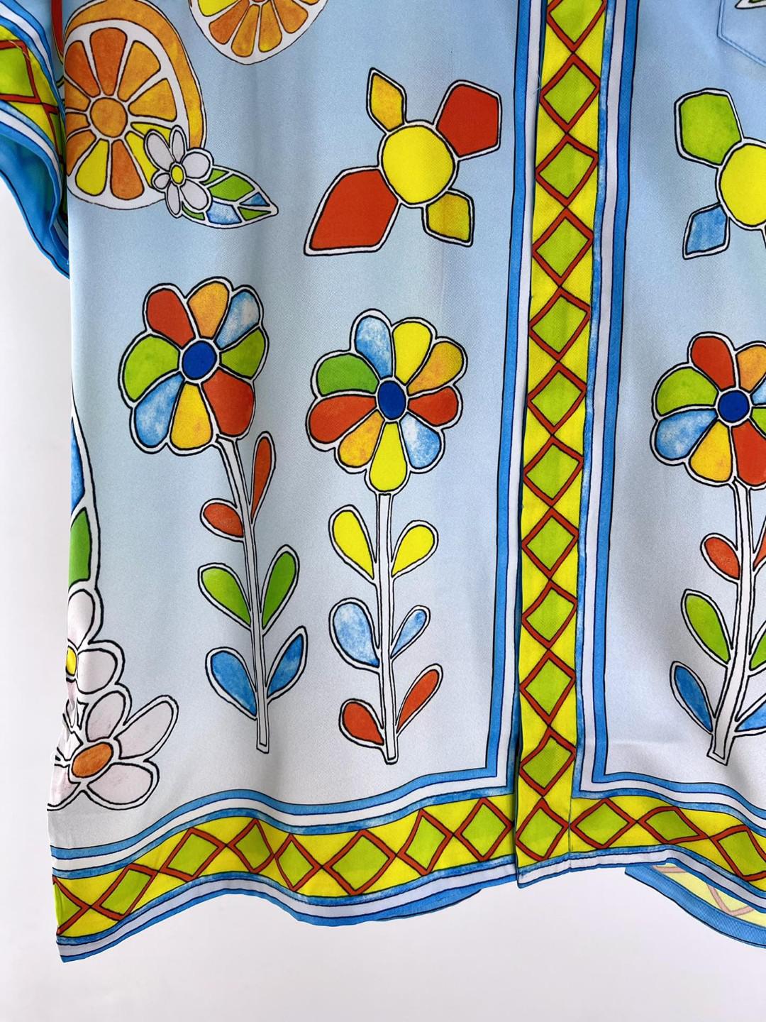 Шорты Casablanca Colorful Flowers Print "Blue" фото № 6
