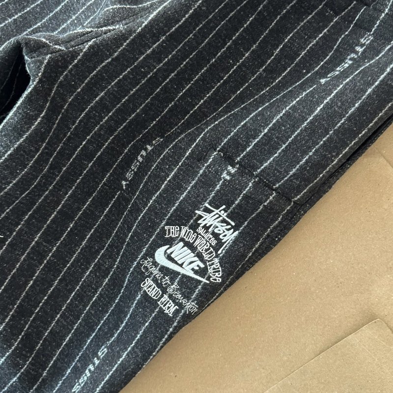 Штаны Stussy x Nike Stripe "Black" фото № 3