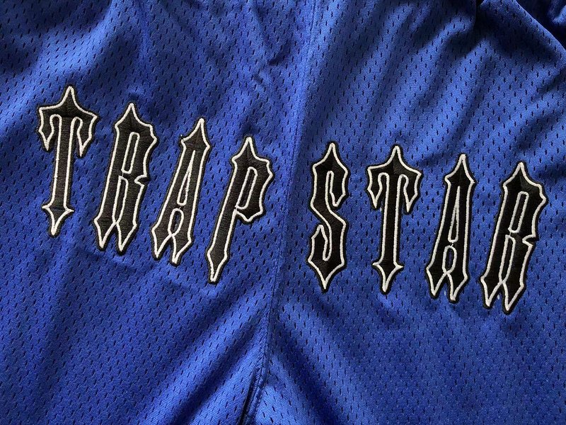 Шорты Trapstar Logo And Edge Decorated By Stripes "Blue" фото № 3