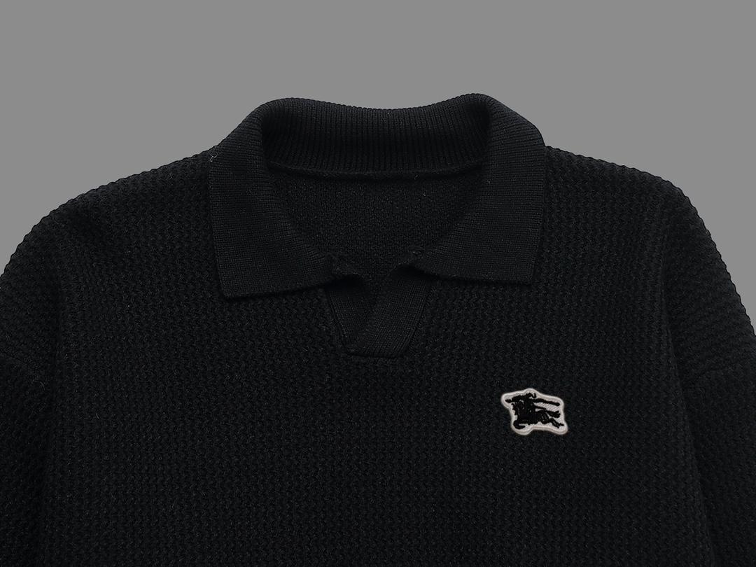 Свитер Burberry Frontside Mini Horse And Warrior White Outline "Black" фото № 2
