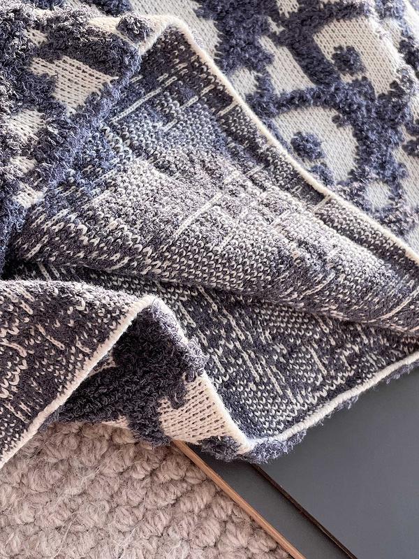 Свитер Christian Dior Voluminous Print Logos Dior "Blue" фото № 6