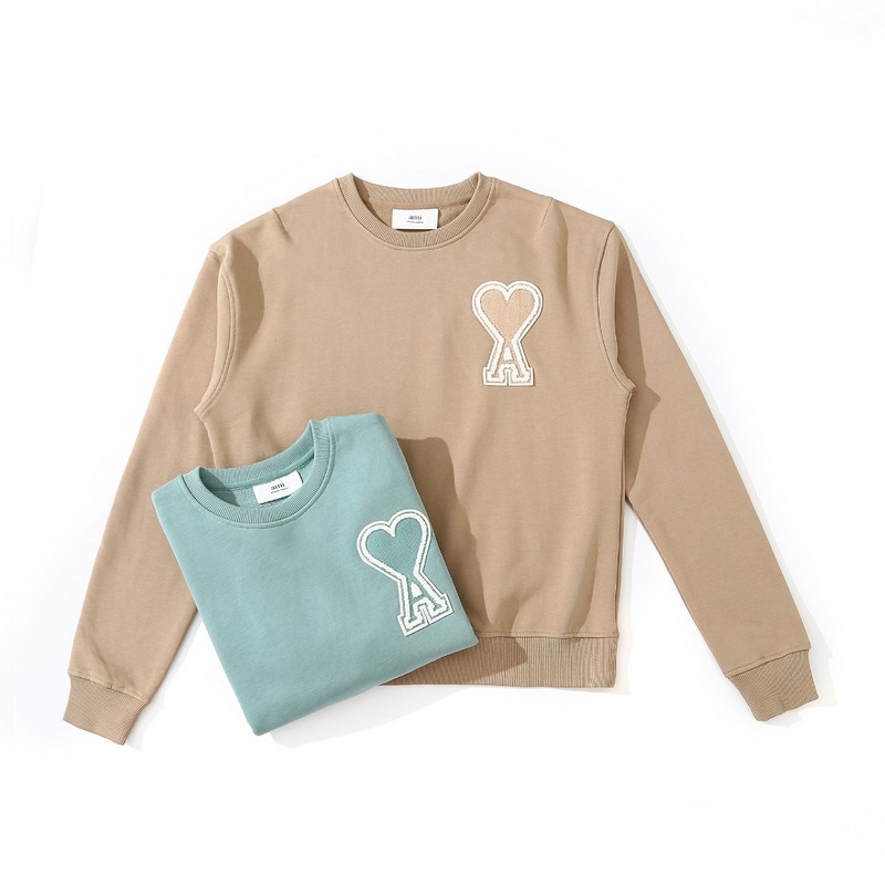 Свитшот Amiri Big Heart Logo "Beige/Brown" фото № 4