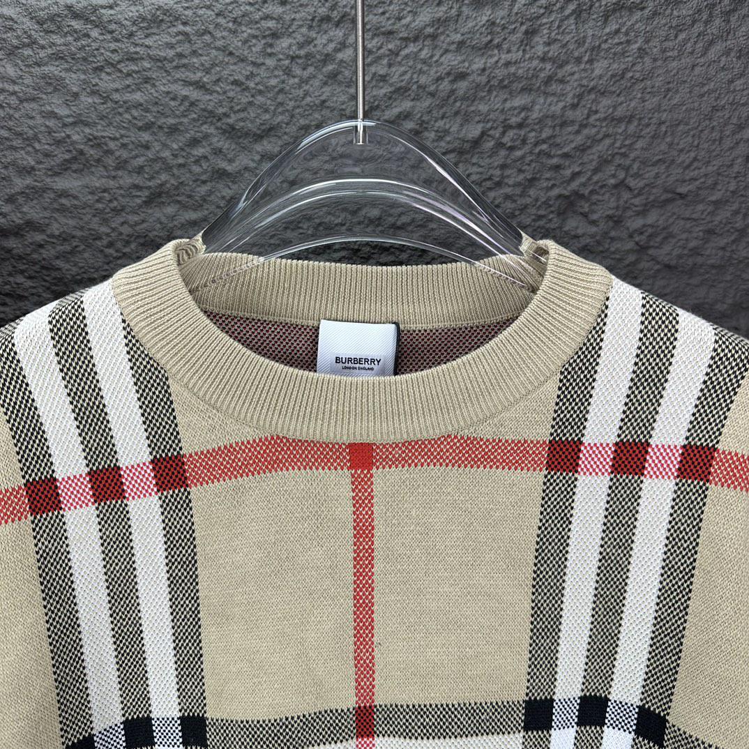 Свитшот Burberry Vertical And Horizontal Contrast Lines Print "Beige" фото № 2
