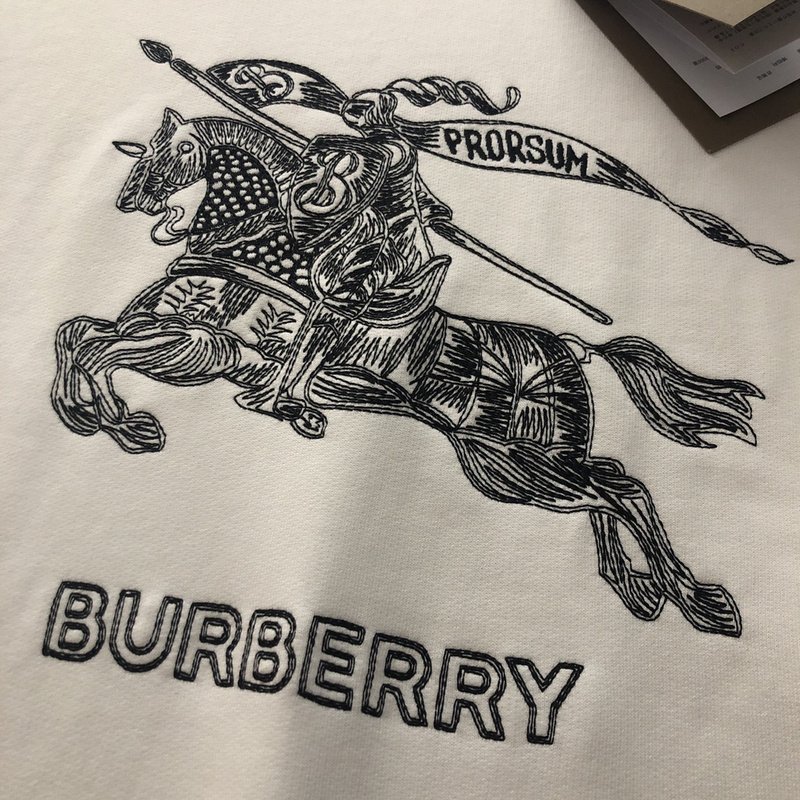 Свитшот Burberry With Embroidery "White" фото № 3