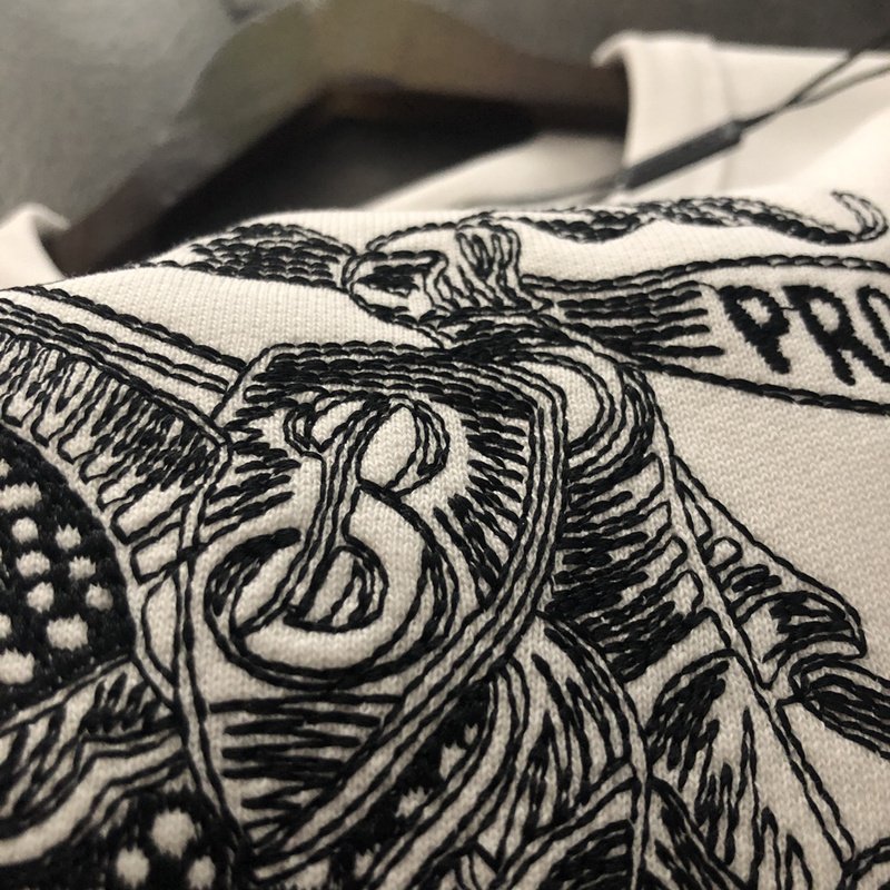 Свитшот Burberry With Embroidery "White" фото № 7