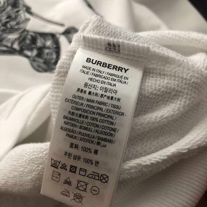 Свитшот Burberry With Embroidery "White" фото № 8