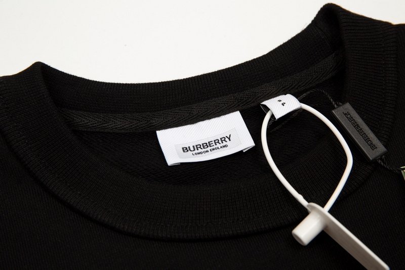 Свитшот Burberry Wreath Of Leaves Checkered Circle "Black" фото № 3