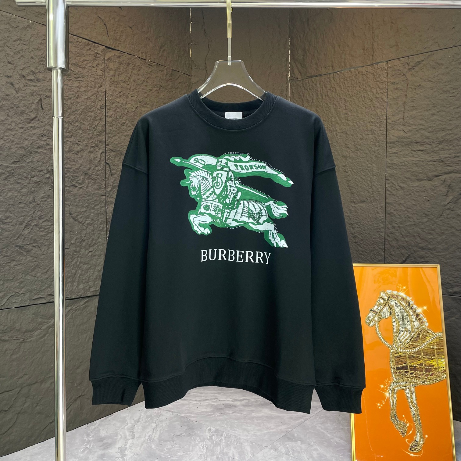 Свитшот Burberry Print Burberry Green Knight "Black" фото № 2