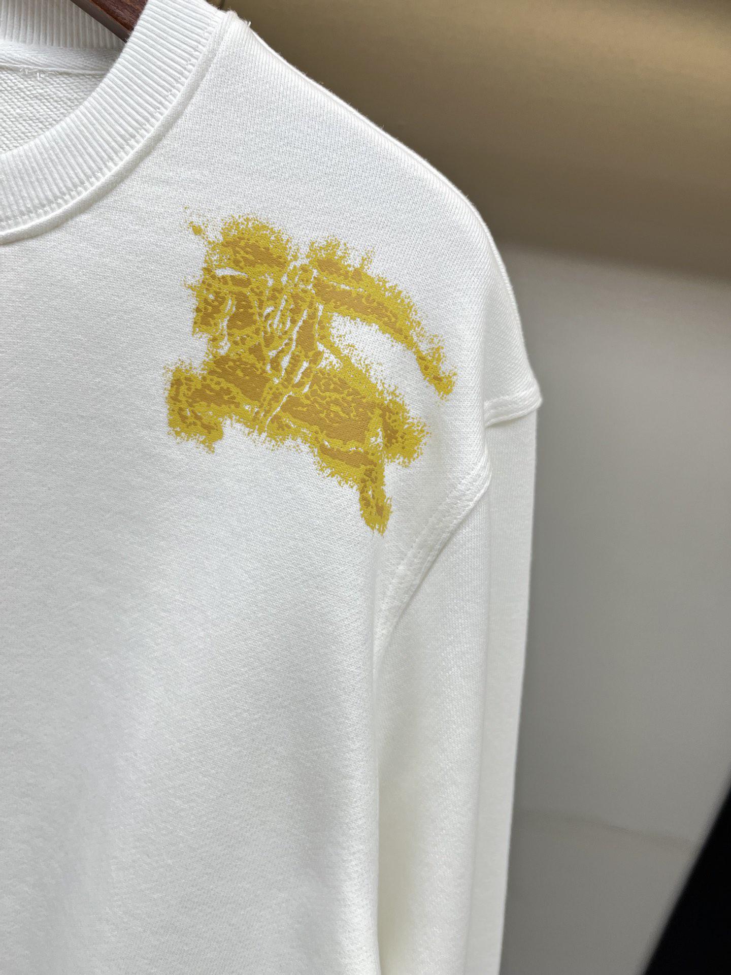 Свитшот Burberry Frontside Print Yellow Warrior And Horse Logo "White" фото № 4