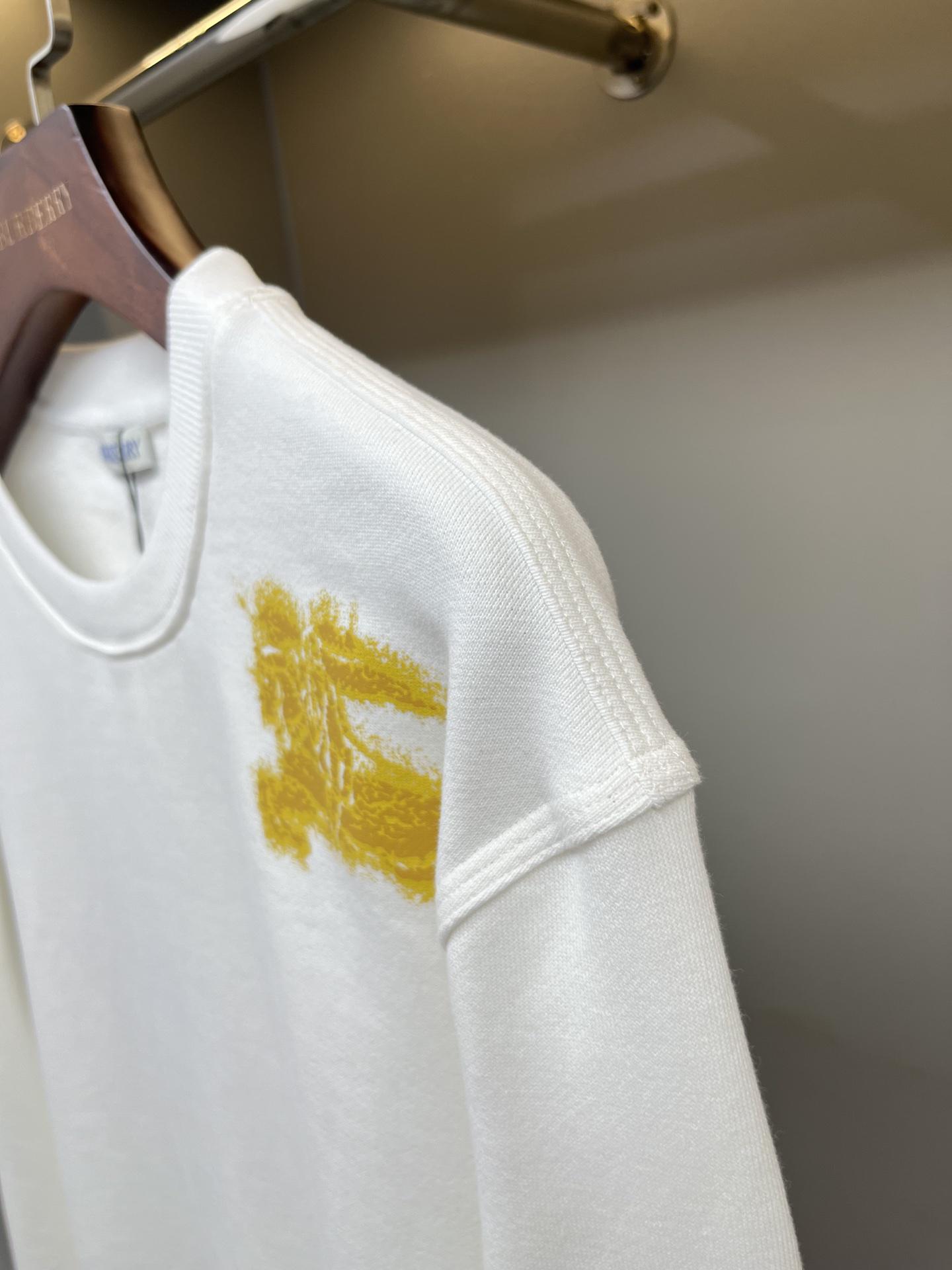 Свитшот Burberry Frontside Print Yellow Warrior And Horse Logo "White" фото № 3