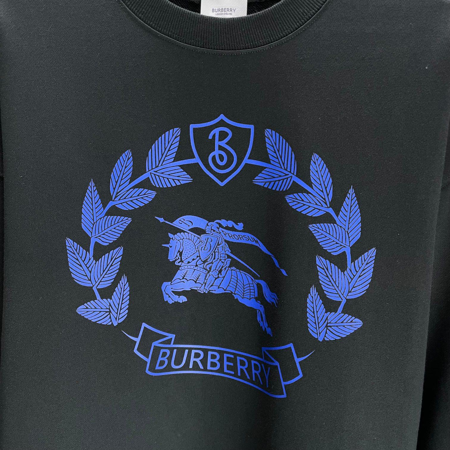 Свитшот Burberry Frontside Print Dark Blue Warrior And Horse "Black" фото № 5