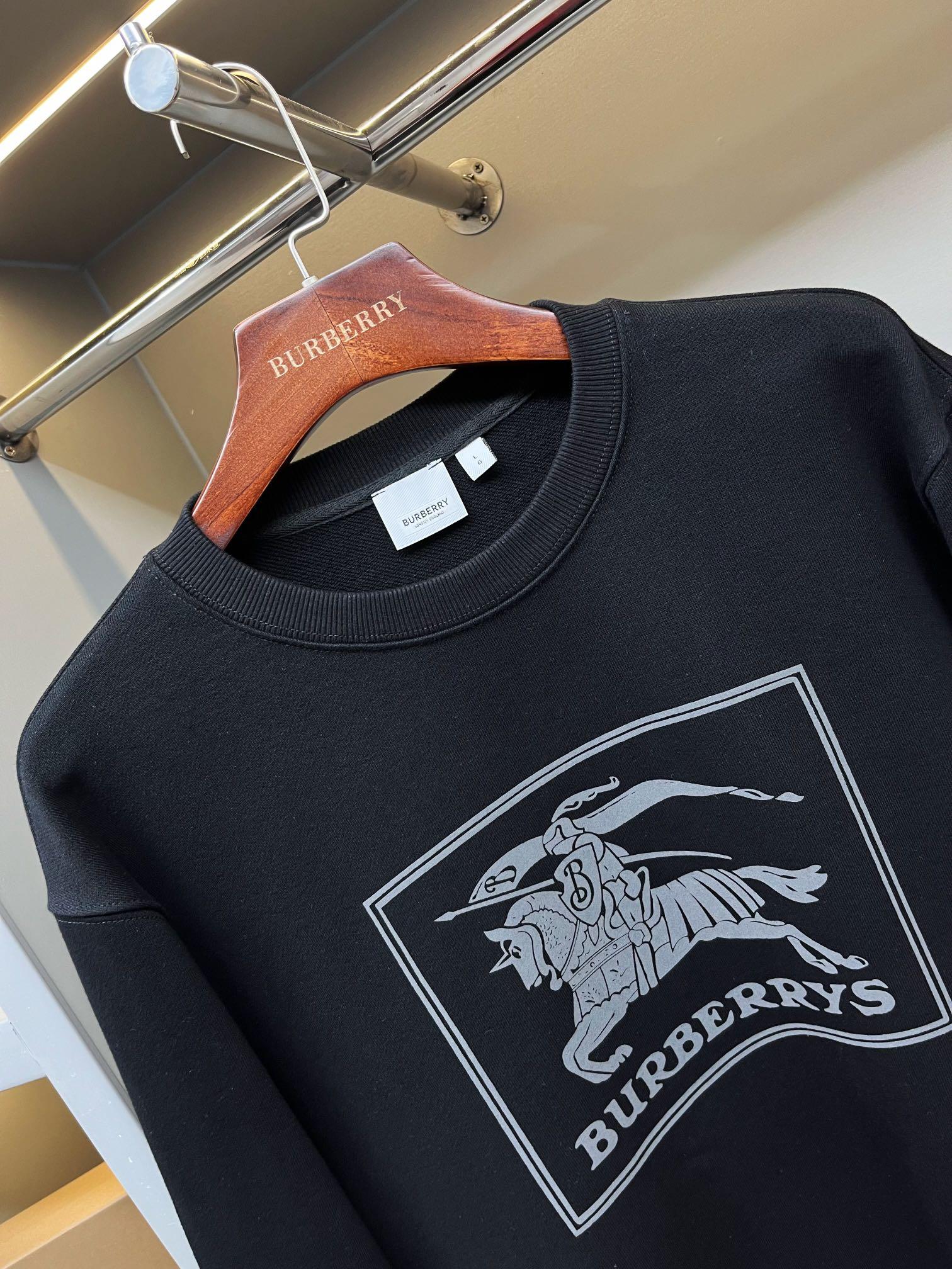 Свитшот Burberry Square Frontside White Warrior On The Horse "Black" фото № 2