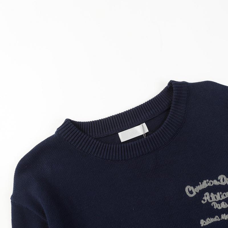 Свитшот Christian Dior White Logo Atelier Paris "Blue" фото № 2