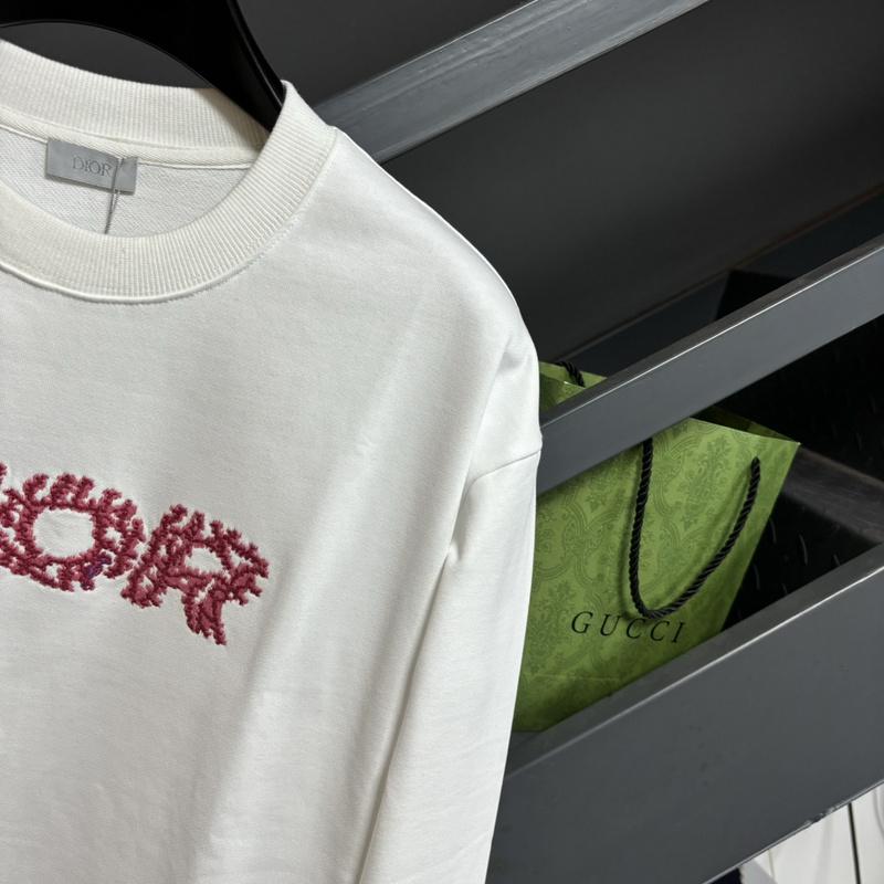 Свитшот Christian Dior Red Fluffy Frontside Logo "White" фото № 5