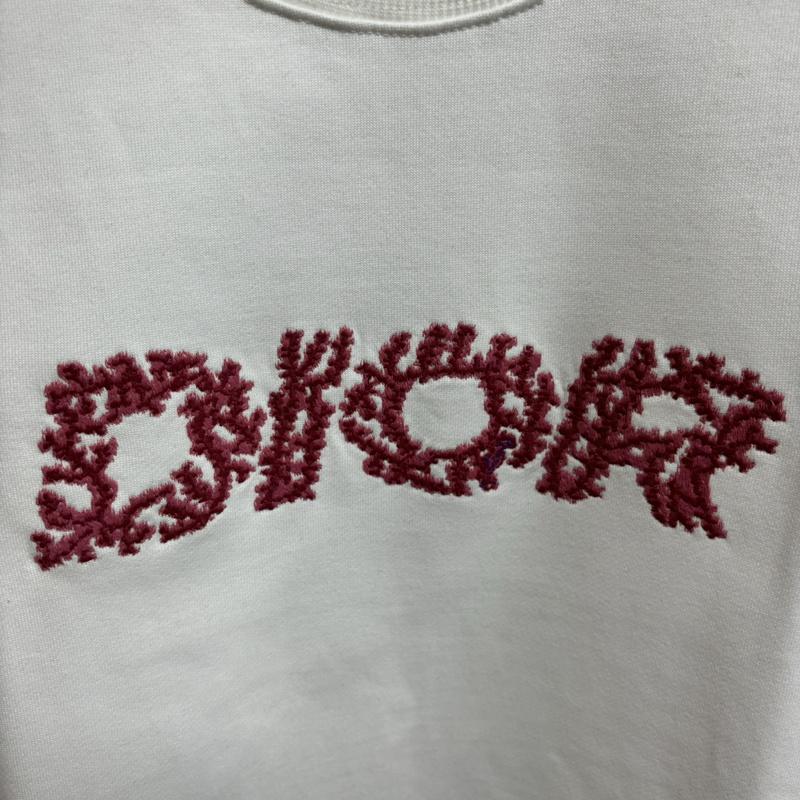Свитшот Christian Dior Red Fluffy Frontside Logo "White" фото № 3