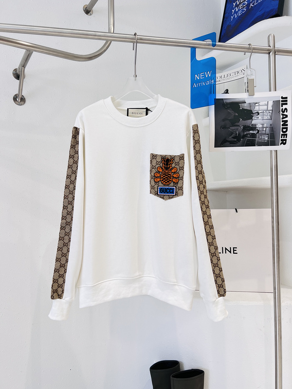 Свитшот Gucci Brand Style On The Sleeve "White" фото № 4