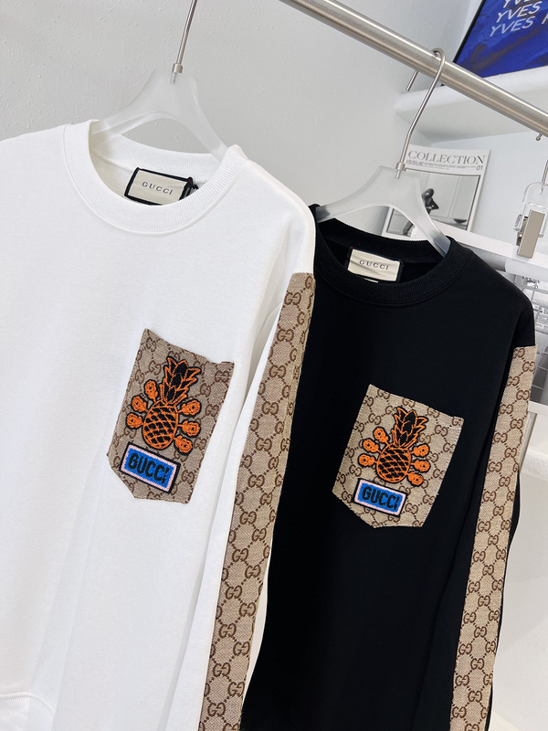 Свитшот Gucci Brand Style On The Sleeve "White" фото № 8