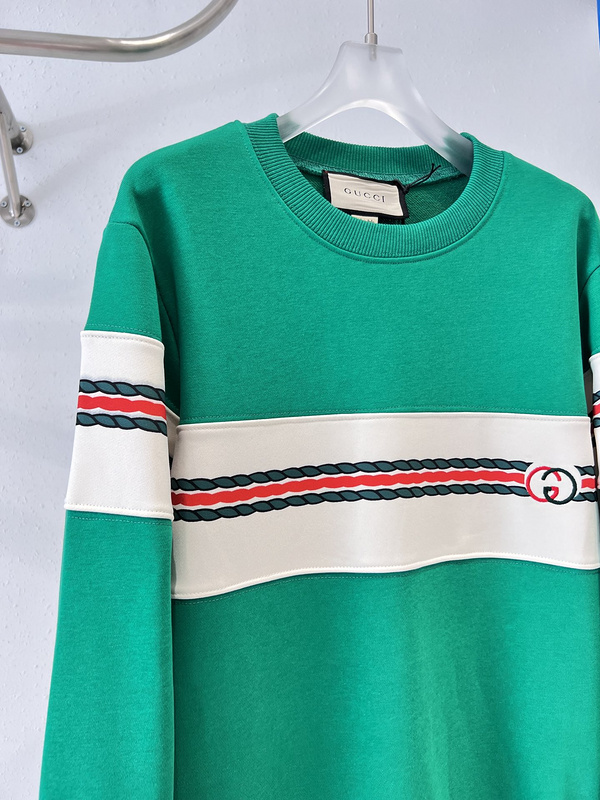 Свитшот Gucci With The Brand Logo In The Stripe "Green" фото № 5