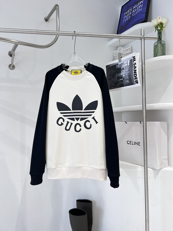 Свитшот Gucci X Adidas Brand Logo "White/Black" фото № 2