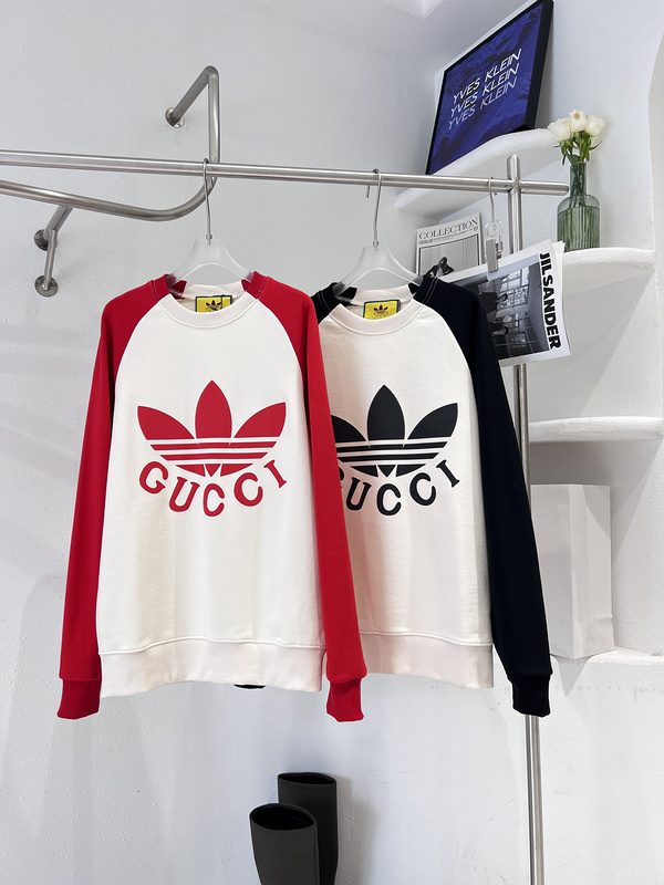 Свитшот Gucci X Adidas Brand Logo "White/Black" фото № 4