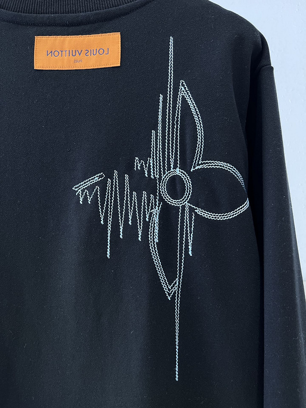 Свитшот Louis Vuitton Embroidery "Black" фото № 4