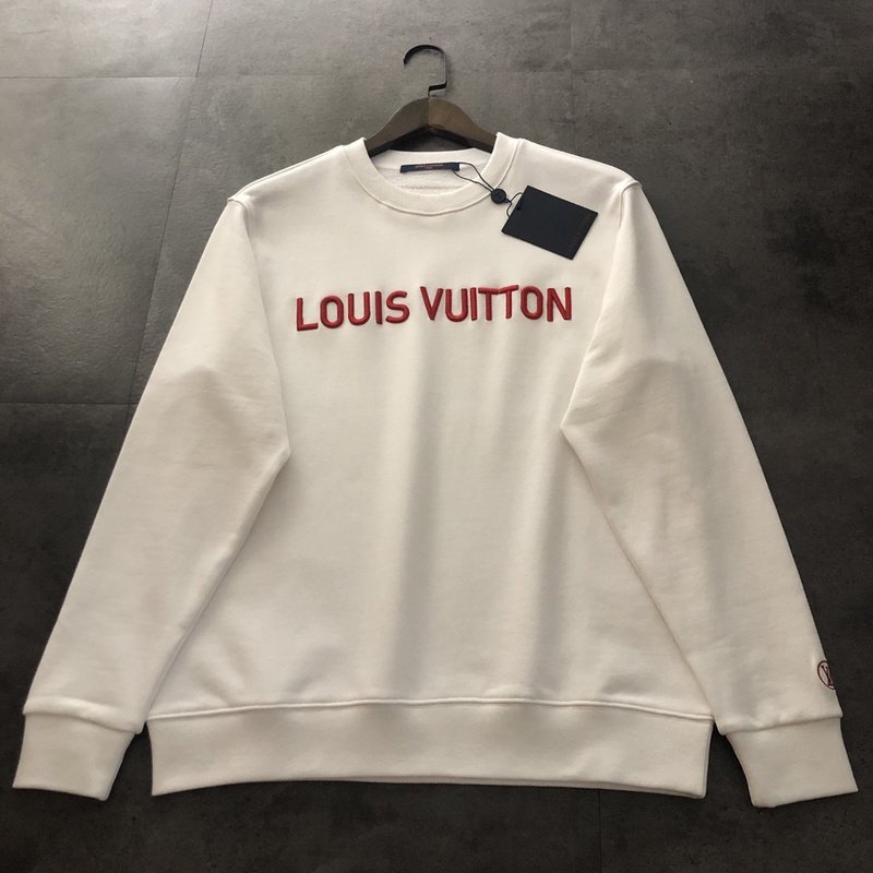 Свитшот Louis Vuitton Red Text Logo "White" фото № 4