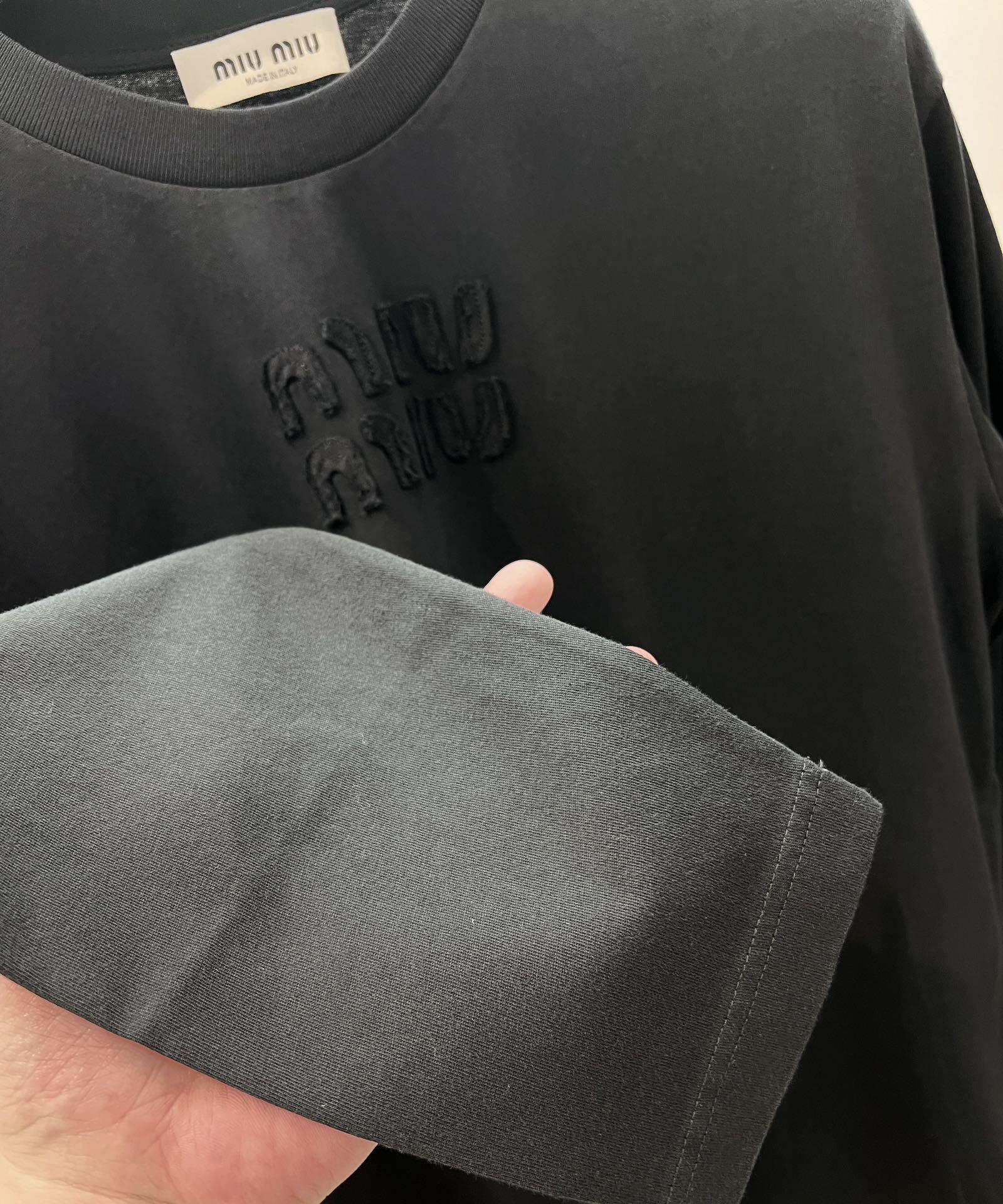 Свитшот Miu Miu Frontside Upside Clear Logo Miu Miu "Black" фото № 3