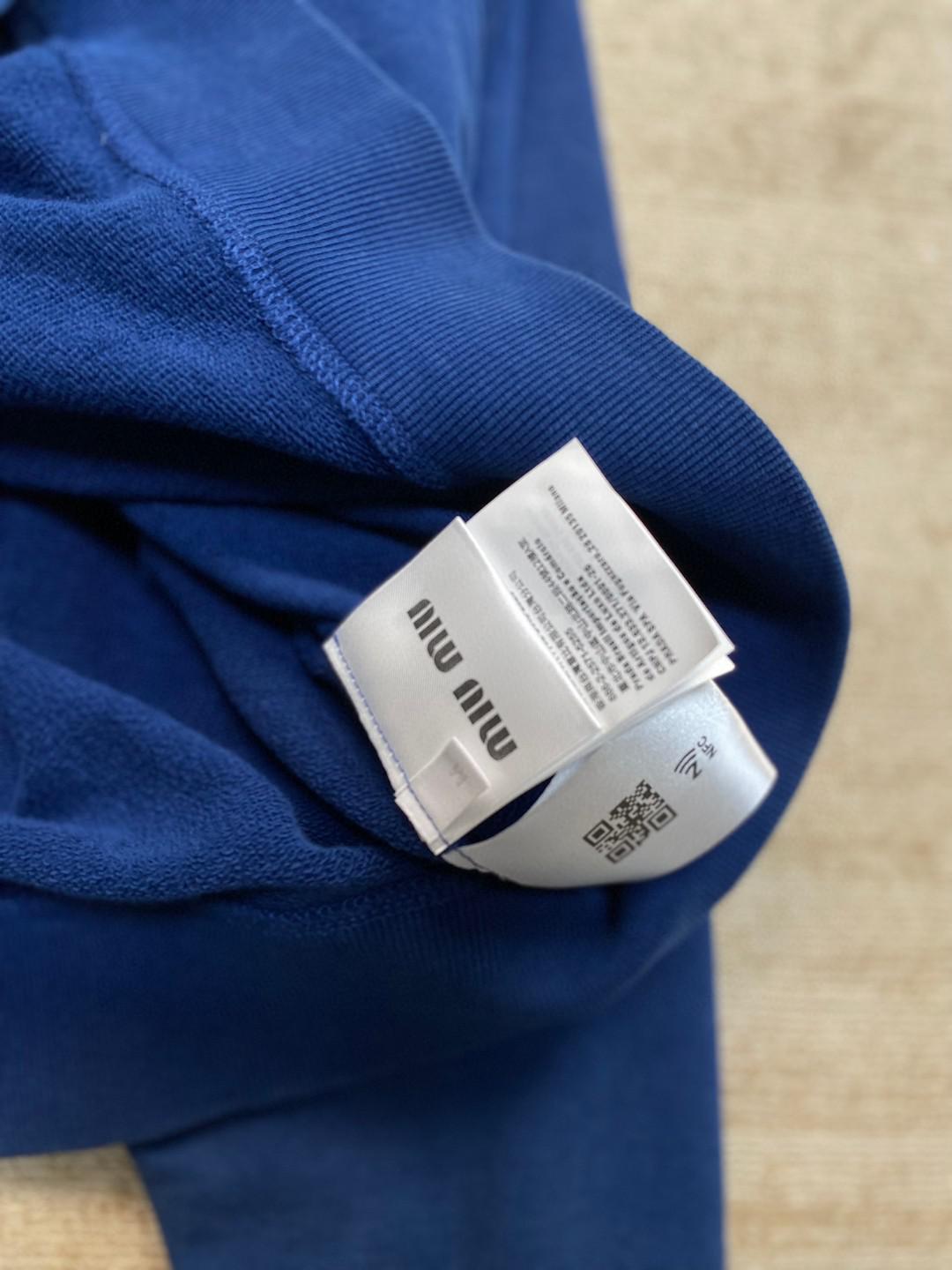 Свитшот Miu Miu Frontside Dark Blue Left Logo "Navy Blue" фото № 6