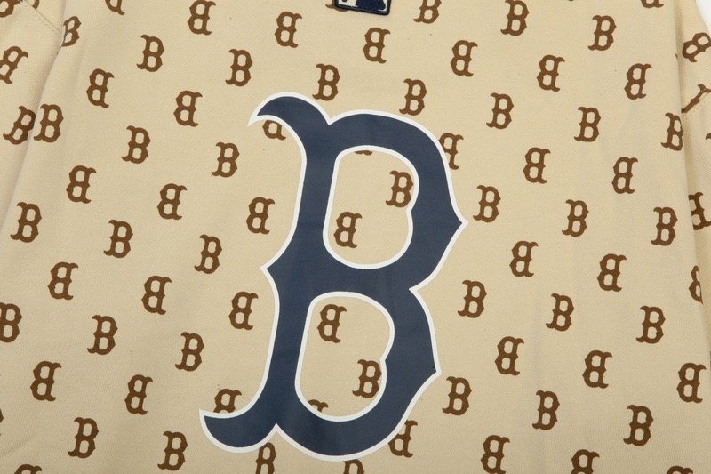 Свитшот MLB Repeating Letters Print Along And Big Back Print "Beige" фото № 4