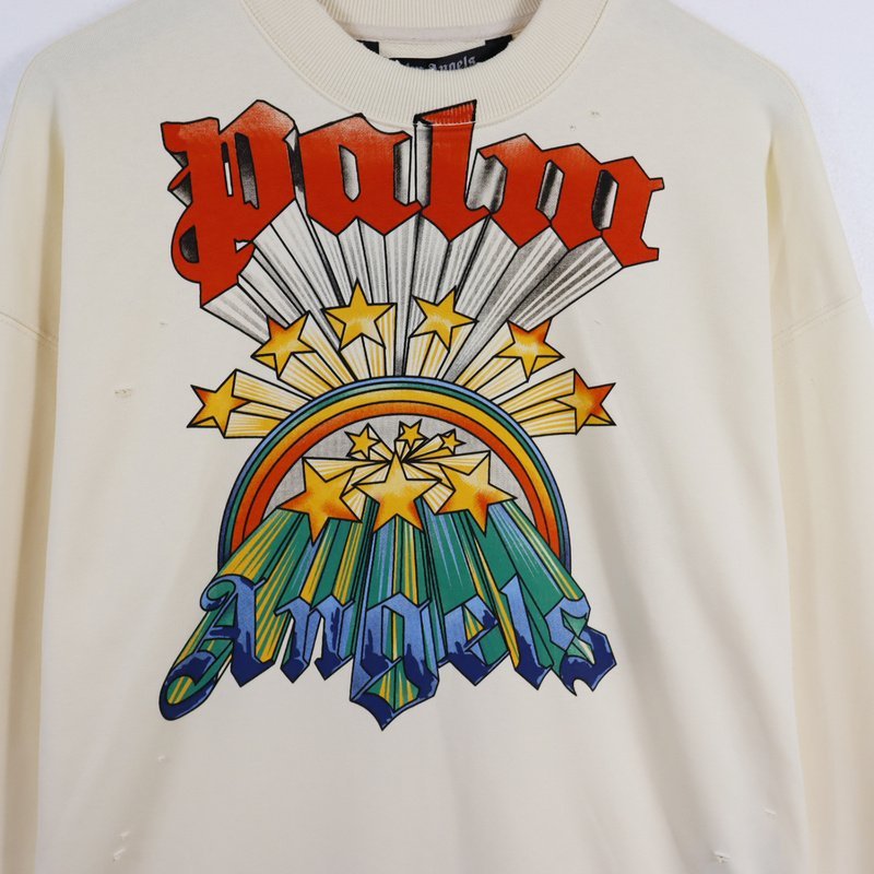 Свитшот Palm Angels Rainbow "Cream" фото № 8