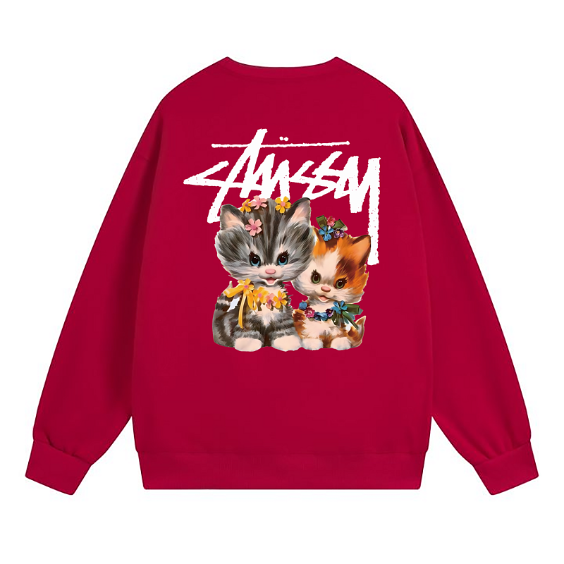 Свитшот Stussy Two Kittens "Red" фото № 2